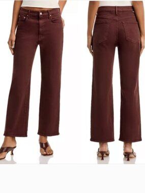 MOTHER SUPERIOR The Rambler Zip Ankle Straight The Devil May Care Brown Size 31